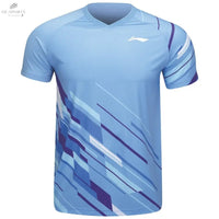 T-Shirt Unisexe Li - Ning Brush Bleu Clair | Confort Optimal & Mouvement Libre - DC.SPORTS