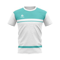T-Shirt Performance Felet blanc/vert Unisexe - DC.SPORTS