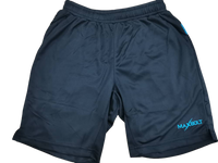 Short de badminton Maxbolt bleu marine, vue de face