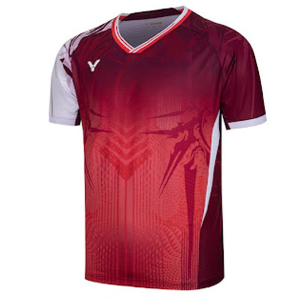 T-Shirt Rouge Victor Adulte T - 55060 D - Polyester Écologique, Perfect Dry, Polyvalent - DC.SPORTS