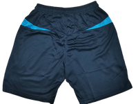 Short Maxbolt bleu marine, vue de dos avec liseré turquoise