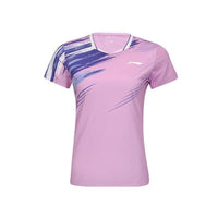 T-Shirt Li-Ning Femme AAYV048-4 Rose/Blanc - DC.SPORTS