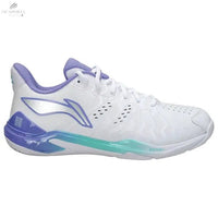 Chaussures De Badminton Li - Ning Yun Ting Unisex, Amorti Exceptionnel, Stabilité Talon, Blanc/Violet - DC.SPORTS