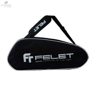 Sac De Badminton/Padel FELET DB 314 Noir/Jaune Avec 2 Compartiments Et Bandoulière Matelassée - DC.SPORTS