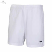 Short Li - Ning Club Homme Blanc en Polyester avec Technologie AT DRY et Poches - DC.SPORTS