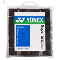 Surgrips YONEX AC102EX - 12 Noir - Haute Durabilité, Excellente Adhérence, Pack 12 unités - DC.SPORTS