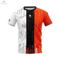 T-shirt Felet RN 3611 Noir/Orange Homme - Léger, Respirant, Technologie Dry Fit - DC.SPORTS