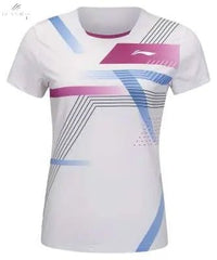T-Shirt Femme Li - Ning China Team Fast - Sèche Rapidement, Tissu 100% Polyester, Technologie AT - DRY - DC.SPORTS