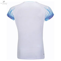 T-Shirt Femme Li - Ning Ice Breaker Blanc 100% Polyester Technologie AT - DRY Sèche Rapide - DC.SPORTS