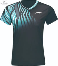 T-Shirt Sport Femme Li - Ning Jungle AAYT058 - 4 Noir, Évacuation Transpiration, Sèche Rapidement - DC.SPORTS