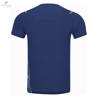T-Shirt Li - Ning Homme en Bleu Indigo - Tissu Texturé 3D Antibactérien et Ergonomique - DC.SPORTS