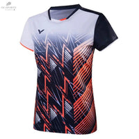 T-Shirt Femme VICTOR T - 41008 B Rouge Noir - 100% Polyester Recyclé, Design Moderne, Éco - Responsable - DC.SPORTS