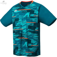 T-Shirt Yonex Homme Team YM0034EX Bleu Vert Microfibre Anti - Transpirante - DC.SPORTS