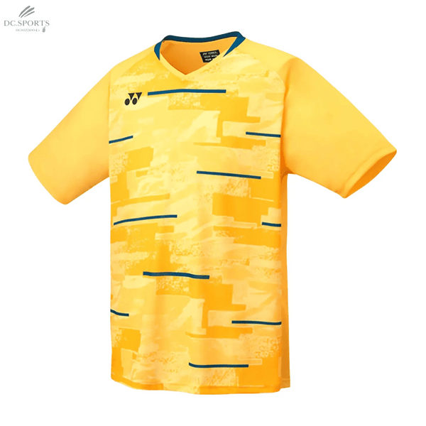 T-Shirt Yonex Team YM0034EX Homme Jaune Soft - Microfibre Anti - Transpirante 100% Polyester - DC.SPORTS