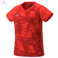 T-Shirt Sport Femme Yonex YW0033EX Rouge - Confort 100% Polyester, Évacuation Sueur - DC.SPORTS