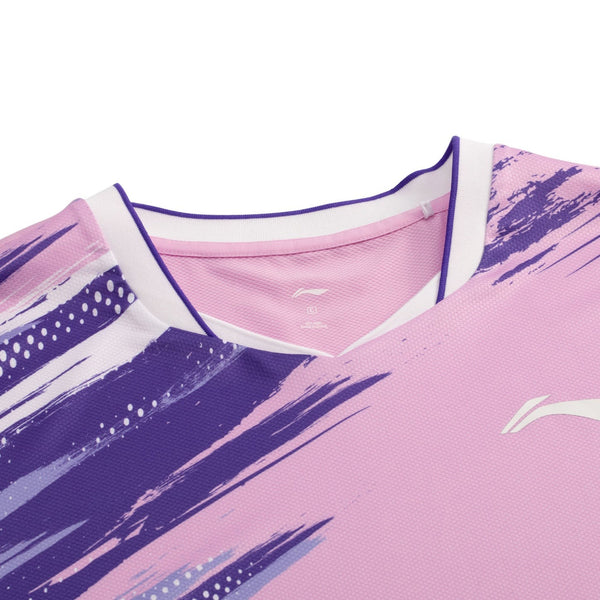 T-Shirt Li-Ning homme AAYV025-4 Rose/Blanc