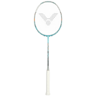 Raquette de badminton Victor Jetspeed S 12TD R 4U bleu turquoise et blanc, vue complète