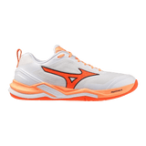 Chaussures Badminton Mizuno wave stealth elite blanc/orangeChaussure badmintonMizuno