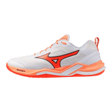 Chaussures Badminton Mizuno wave stealth elite blanc/orangeChaussure badmintonMizuno