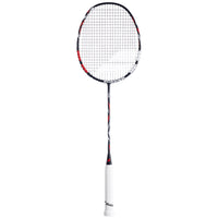 Raquette de badminton Babolat Prime noir et rouge cordée, vue complète
