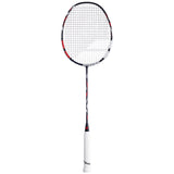 Raquette de badminton Babolat Prime noir et rouge cordée, vue complète