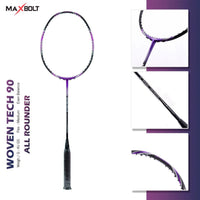 Raquette Badminton Maxbolt woven tech 90 purple (non Cordée)raquette badmintonMaxbolt