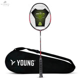 Raquette Young WING LIGHT 73 6U Rouge - Technologie Carbone, Flexibilité Semi-Rigide, Ultra Légèreraquette badmintonYOUNG