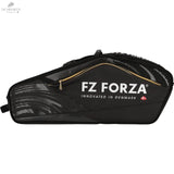 Sac Racket FZ Forza Tour Line 12 Raquettes Noir & Doré avec Compartiment Isotherme et Poches Accessoiressac badmintonFZFORZA