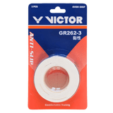 Surgrip VICTOR GR262 - 3 Blanc Pour Raquettes De Badminton - Anti - Slip, Absorption Humidité, Pack De 3surgrip badmintonVICTOR