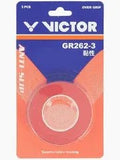 Surgrip VICTOR GR262 - 3 Rouge Pour Raquettes De Badminton - Anti - Slip, Absorption Humidité, Pack De 3surgrip badmintonVICTOR