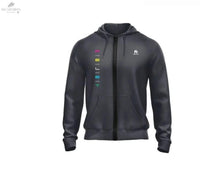 Sweat À Capuche Zippé Unisexe Felet Gris Foncé - Matériau Haut de Gamme, Poches Pratiques, Confort OptimalSweat badmintonFELET