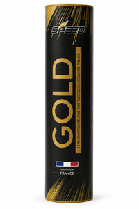 Volant de Badminton SPEED GOLD - Plumes d'Oie Naturelles, Durabilité & Contrôle OptimalVolants de Badminton badmintonSPEED