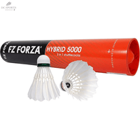 Volant FZ Forza Hybrid S - 5000 3 en 1 - Durable, Bon Vol et Pack de 12Volants de Badminton badmintonFZFORZA