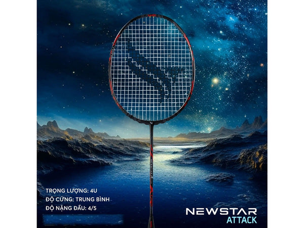 RAQUETTE DE BADMINTON KAMITO NEWSTAR ATTACK (NON CORDÉE)