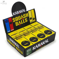 Karakal Elite Double Yellow Point – Boîte de 12 Balles de Squash Professionnelles Non Marquantes - DC.SPORTS