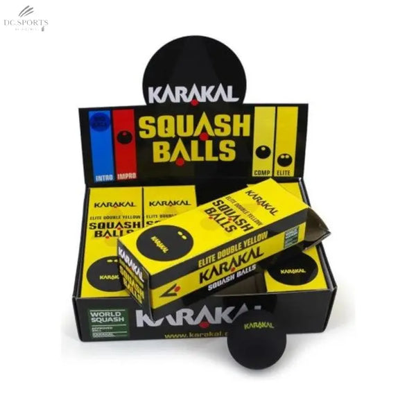 BOITE DE 12 BALLES DE SQUASH PRO KARAKAL - DC.SPORTS