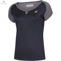 T-Shirt Babolat Femme Play Noir - Confort Optimal pour Entraînement et Match - DC.SPORTS