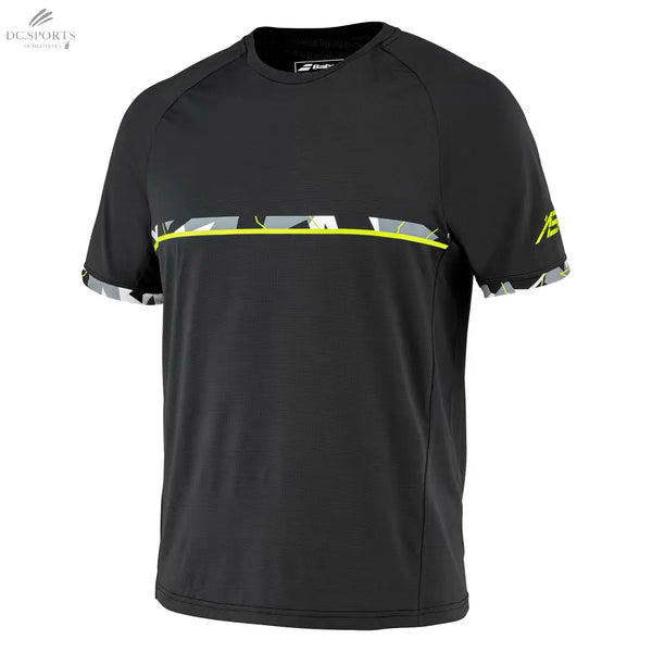 T-SHIRT BABOLAT HOMME Aero Crew Neck Tee Noir - DC.SPORTS
