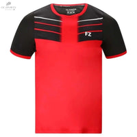 T-Shirt Junior FZ Forza Check Rouge en Polyester 100% Recyclé avec Technologie DryForze - DC.SPORTS