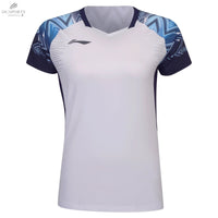 T-Shirt Femme LI - NING AAYS058 - 1 en Polyester 91% & Elastane 9% avec Technologie AT Dry Base - DC.SPORTS