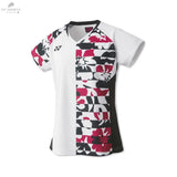 T-SHIRT YONEX FEMME TOUR ELITE 20702EX BLANC/ROUGE - DC.SPORTS