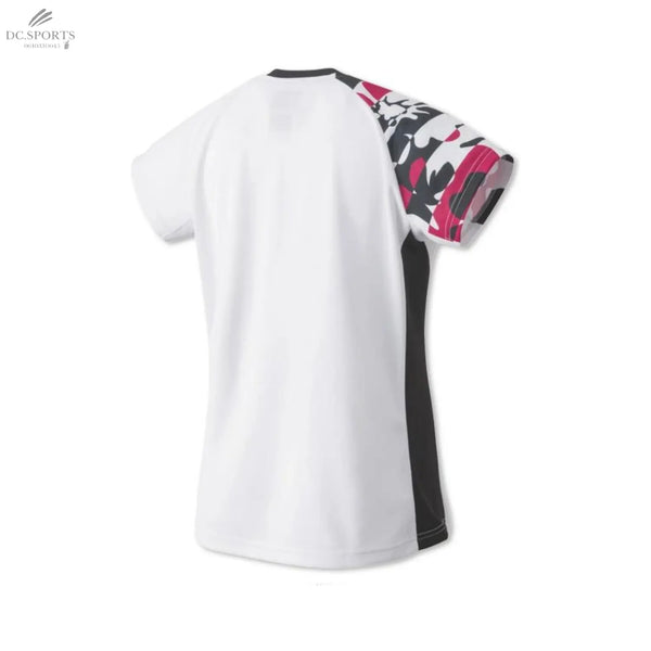 T-SHIRT YONEX FEMME TOUR ELITE 20702EX BLANC/ROUGE - DC.SPORTS