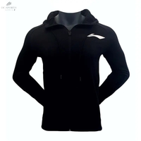 Veste De Survêtement Li - Ning Unisexe Noire Avec Capuche - Idéale Pour Échauffements - DC.SPORTS