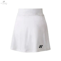 Jupe Blanche YONEX Team 100% Polyester Avec Shorty, Ceinture Élastique - Confort Optimal - DC.SPORTS