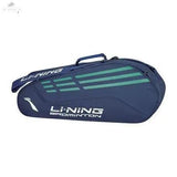 Sac Li-Ning DoubleThermo ABJS023-2 Pour 6 Raquettes, Compartiments Spacieux, Poche À Chaussures, Bleu/Vertsac badmintonLI-NING