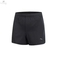 Short Femme Noir Li-Ning AKSP014 - Tissu 92% Polyester, 8% Élasthanne, Coupe Régulièreshort badmintonLI-NING