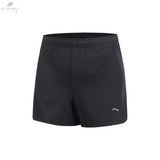 Short Femme Noir Li-Ning AKSP014 - Tissu 92% Polyester, 8% Élasthanne, Coupe Régulièreshort badmintonLI-NING