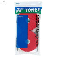 YONEX AC102 Surgrips Rouge - Blister de 30, Touché Doux, Absorbant & Résistant pour Tennis, Badminton, Squashsurgrip badmintonYONEX